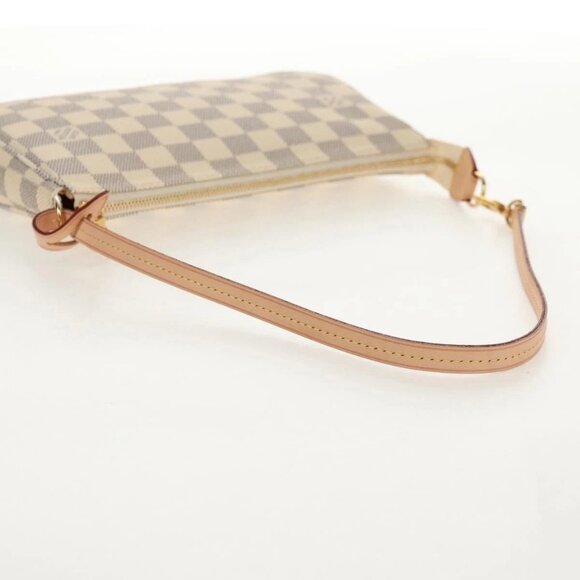 LOUIS VUITTON Damier Azur Pochette Accessoires Pouch N51986 LV Auth 136598M - Picture 8 of 16